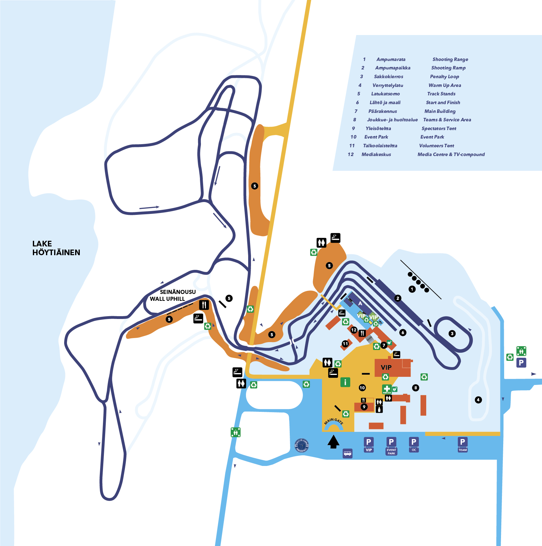 Stadionkartat ja P-alueet | Kontiolahti Biathlon