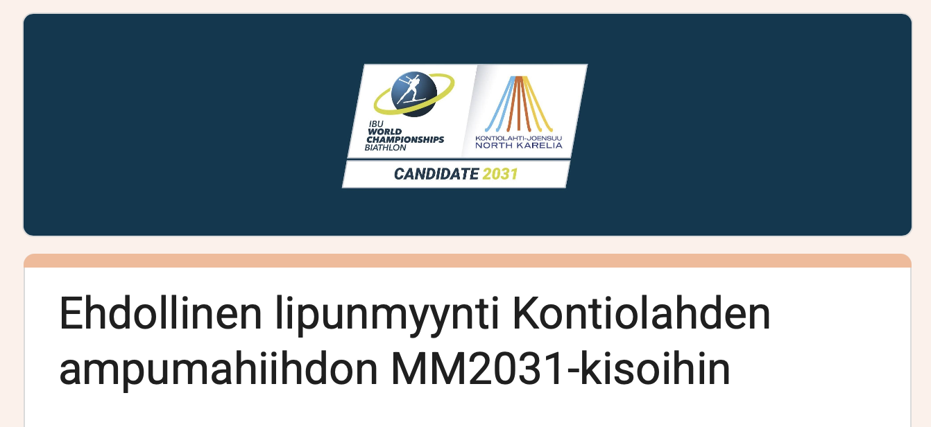 Ehdollinen lipunmyynti, MM2031 Candidate